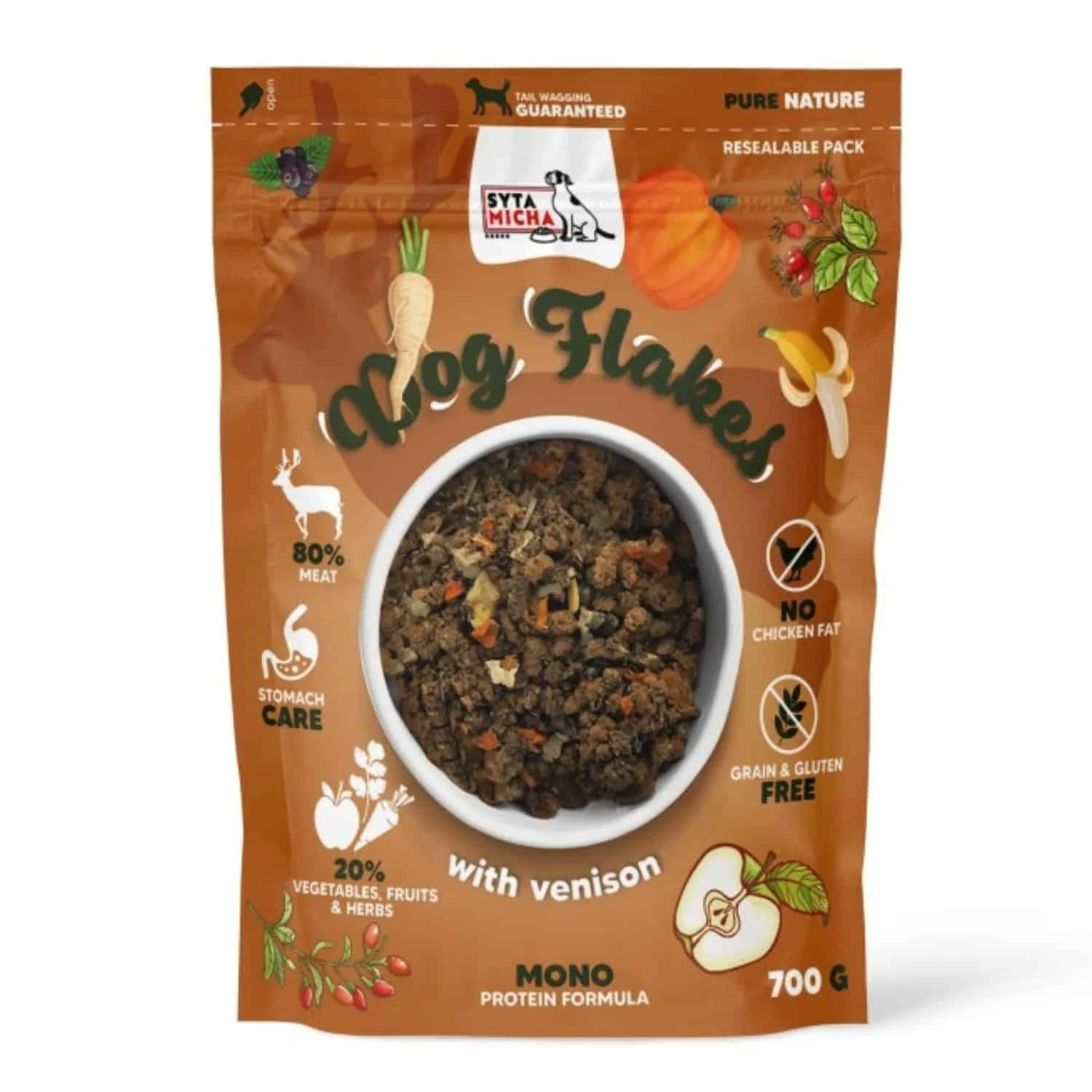 Syta Micha Dog Flakes Dziczyzna 700g Suszona Karma