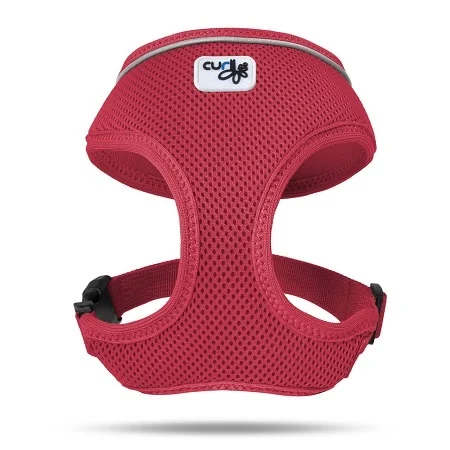 Szelki bezuciskowe Curli Basic Air-Mesh czerwone M