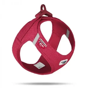 Bezuciskowe szelki CURLI czerwone Clasp Air-Mesh 2XS