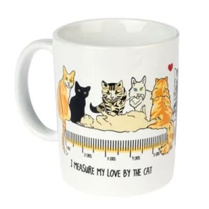 TIAKI kubek ceramiczny "I Measure My Love By The Cat"