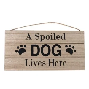 TIAKI tabliczka na drzwi "A Spoiled Dog Lives Here"