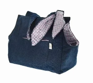 Torba do noszenia psa – hit Ferribiella Summer 2 w 1 torba legowisko granat kratka