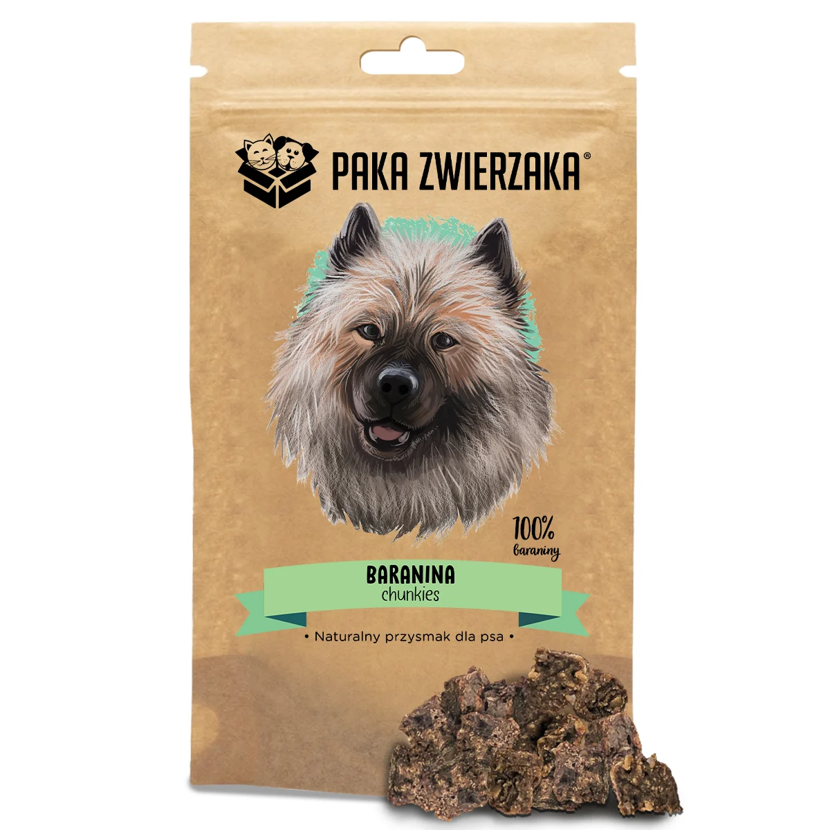 Treserki dla Psa Paka Zwierzaka Chunkies Baranina 100% 70g