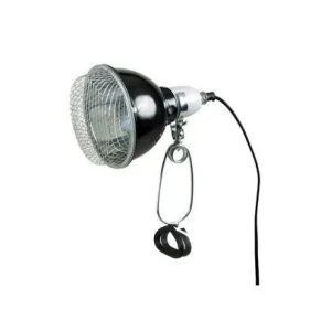 TRIXIE Lampa z klamrą zaciskową, czarna, z siatką ochronną, o 14cm/7cm, 75W