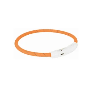 Trixie Obroża Świecąca LED USB, Pomarańczowy