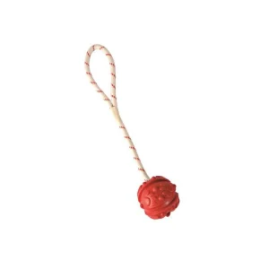 Trixie Piłka z dziurą i linką 4,5cm