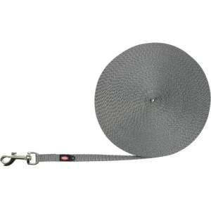 TRIXIE Smycz treningowa dla małych psów, taśma parciana, XS–S: 15m/10mm, bardzo lekka, grafit
