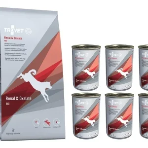 Trovet Dog RID Renal & Oxalate 12,5kg + 6 puszek 400g sucha karma, mokra karma, dieta nerkowa dla psów