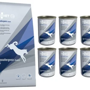 Trovet Dog RRD Hypoallergenic 12,5kg + 6 x 400g karma z królikiem dla psów