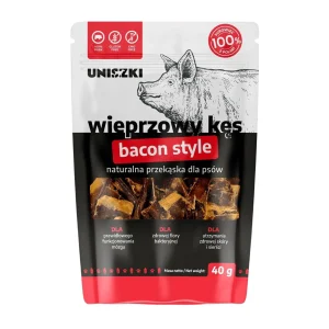 Uniszki Wieprzowy Kęs – Becon Style 100% jelita wieprzowe 40g