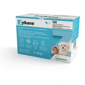 VETOQUINOL Zylkene 75mg Dla Kotów I Psów Niewielkich Rozmiarów Na Uspokojenie 100tab.