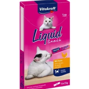 Vitakraft Cat Liquid-Snack z Kurczakiem 6x15g