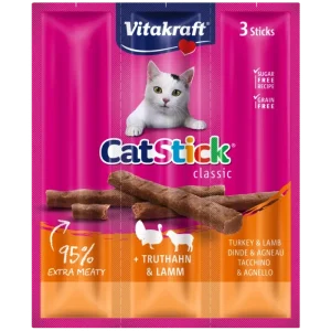 Vitakraft Kabanosy Cat Stick Mini indyk z jagnięciną dla kota 18g