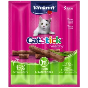VITAKRAFT Kabanosy Cat Stick z kurczakiem i trawą dla kota 18g