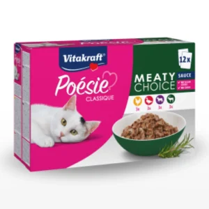 Vitakraft Poésie Classique Meaty Choice – 12x85 g – mokra karma dla dorosłych kotów w sosie