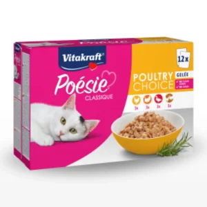 Vitakraft Poésie Classique Poultry Choice – 12x85 g – mokra karma dla dorosłych kotów w galaretce