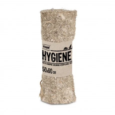 VITAPOL Hygiene+ Mata konopna z bawełną dla gryzoni i królika 50x60cm