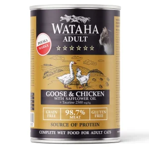 WATAHA Hunt Adult Cat Gęsina & Kurczak – 400 g – pełnoporcjowa mokra karma dla dorosłych kotów