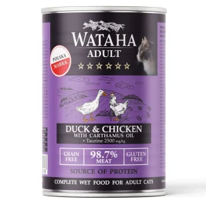 WATAHA Hunt Adult Cat Kaczka & Kurczak – 400 g – pełnoporcjowa mokra karma dla dorosłych kotów