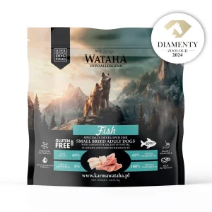 WATAHA Hypoallergenic Fish – Sucha Karma Dla Dorosłych Psów Małe Rasy – Ryba z Ryżem – 2 kg