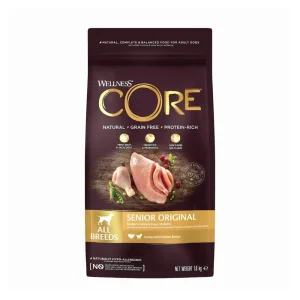 Wellness Core Senior Original – sucha karma dla starszych psów, indyk i kurczak – 1,8 kg – bez zbóż, z glukozaminą i L-karnityną