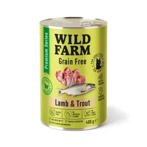 WILD FARM Premium Grain Free Lamb and Trout 400g - bezzbożowa karma dla kota