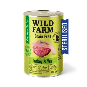 WILD FARM Premium Grain Free Turkey and Veal 400g - bezzbożowa karma dla kota sterylizowanego