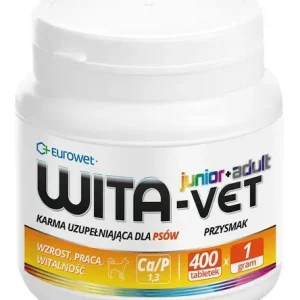 Wita-Vet Junior + Adult dla psów <25kg 1g 400tabl