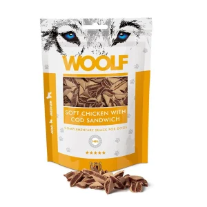 Woolf Soft Chicken With Cod Sandwich 100g