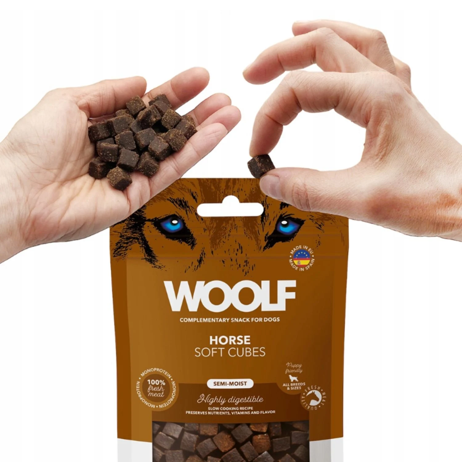 Woolf Soft Cubes Monoprotein Horse – Konina 100g - Image 2