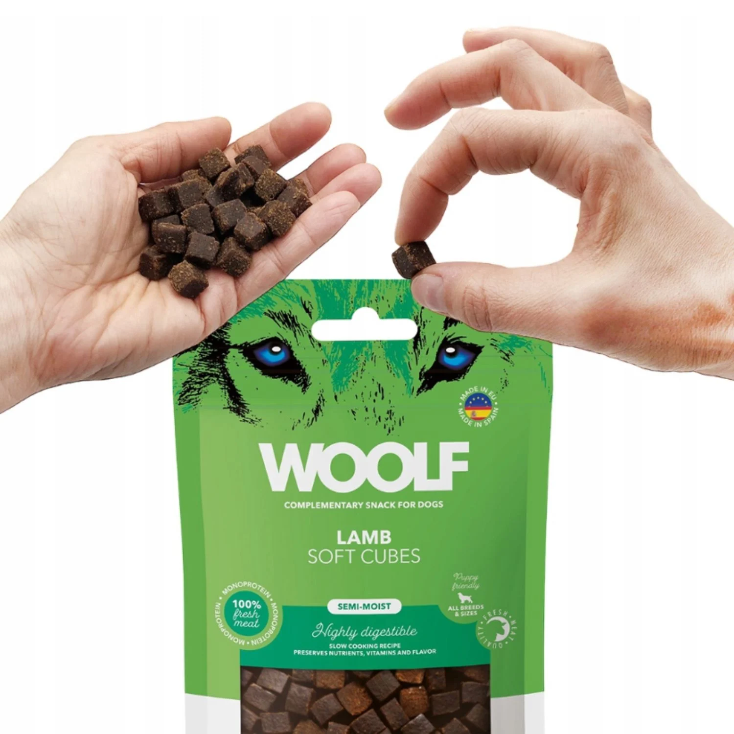 Woolf Soft Cubes Monoprotein Lamb – Jagnięcina 100g - Image 2