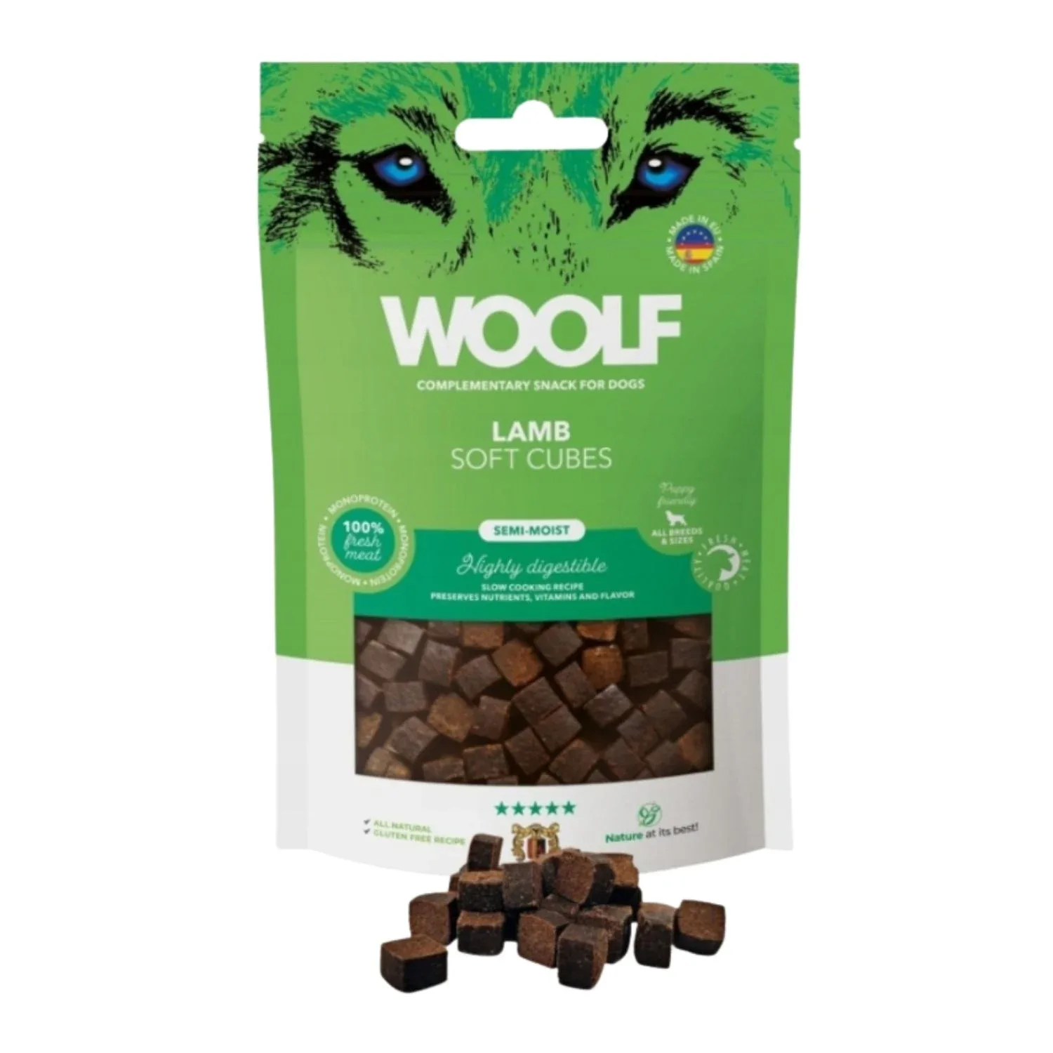 Woolf Soft Cubes Monoprotein Lamb – Jagnięcina 100g