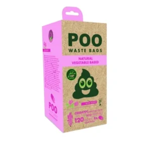 Woreczki na psie odchody POO Róża – biodegradowalne (60/120 szt)