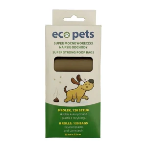 Worki na odchody dla psa – Eco Pets – 120 szt. (8 x 15) – Grube, ekologiczne, wytrzymałe