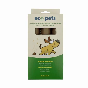 Worki na odchody dla psa – Eco Pets – 270 szt. (18 x 15) – Grube, ekologiczne, wytrzymałe