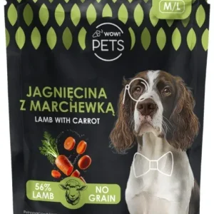 WOW!Pets Bez zbóż, Monobiałkowa Jagnięcina 150g Trenerki Pies rasa M/L