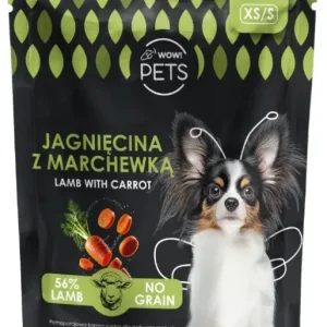 WOW!Pets Bez zbóż, Monobiałkowa Jagnięcina 150g Trenerki Pies rasa XS/S