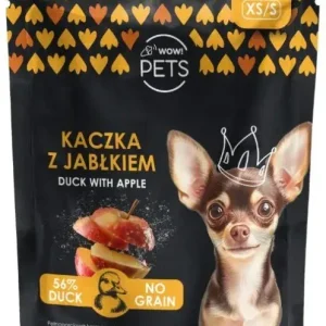 WOW!Pets Bez zbóż, Monobiałkowa Kaczka 150g Trenerki Pies dorosły rasa XS/S