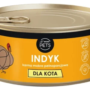 WOW!Pets Karma mokra Bez Zbóż dla KOTÓW INDYK Wątróbka 88% mięsa 300 g