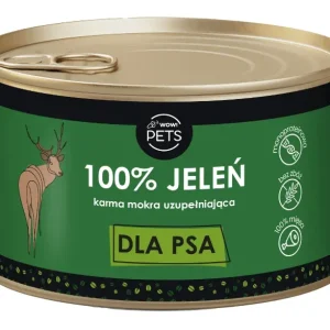 WOW!Pets Karma mokra PSY Monobiałkowa JELEŃ 100% mięsa szkieletowego 410g