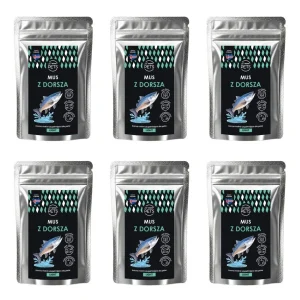 WOWPets Karma mokra PSY Monobiałkowa MUS z DORSZA (Light) saszetka 6×100 g