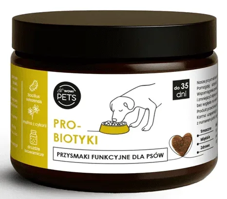 WOWPets Przysmak, Suplement PROBIOTYCZNY dla PSA, zdrowe jelita 100 g