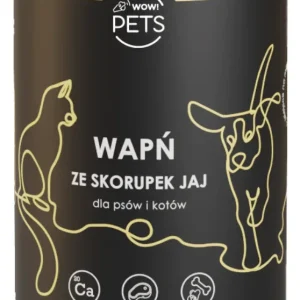 WoW!Pets WAPŃ sproszkowane skorupy jaj, suplement diety dla PSA, KOTA 300g