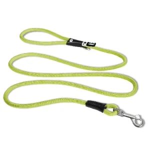 Wzmocniona smycz Comfort Stretch przepinana limonkowa M 1,8 metra