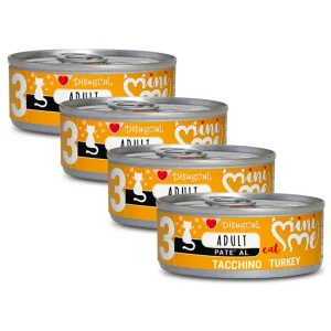 Zestaw 4x Mokra karma dla kota – Disugual MiniMe Indyk – 4x85g – dla dorosłych kotów