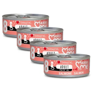Zestaw 4x Mokra karma dla kota – Disugual MiniMe Łosoś – 4x85g – dla dorosłych kotów