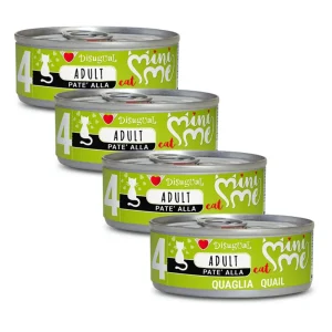 Zestaw 4x Mokra karma dla kota - Disugual MiniMe Przepiórka - 4x85g - dla dorosłych kotów