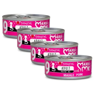 Zestaw 4x Mokra karma dla kota – Disugual MiniMe Wieprzowina – 4x85g – dla dorosłych kotów
