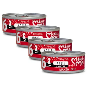 Zestaw 4x Mokra karma dla kota – Disugual MiniMe Wołowina – 4x85g – dla dorosłych kotów