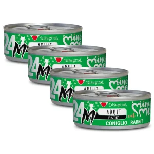 Zestaw 4x Mokra karma monobiałkowa dla kota – Disugual MiniMe M Królik – 4x85g
